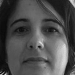 portrait photo of Cristina Guardado, black and white