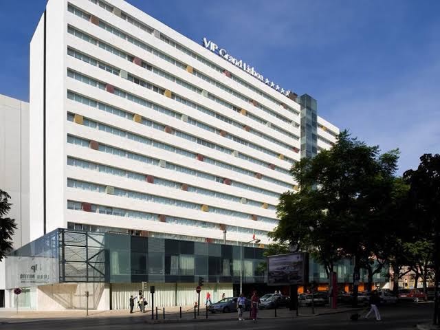 color image with photo of the VIP Grand Lisbon Hotel, Lisbon Portugal